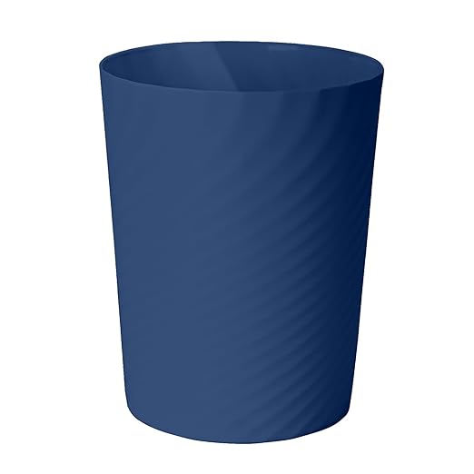 Small Trash Can - Plastic Waste basketbin for Office,Home,Bathroom,Kitchen - 1.8 Gallon - Blue