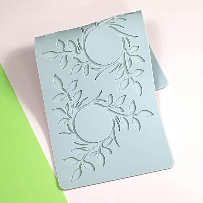 TUKE Leaf Molds Silicone Fondant Molds 3D Ring Leaf Flower Chocolate Molds, Silicone Molds for Baking, Sugar Craft, Wax, Gum Paste, Cupcakes, Clay (Flower_12.08x4.92x0.12inch)