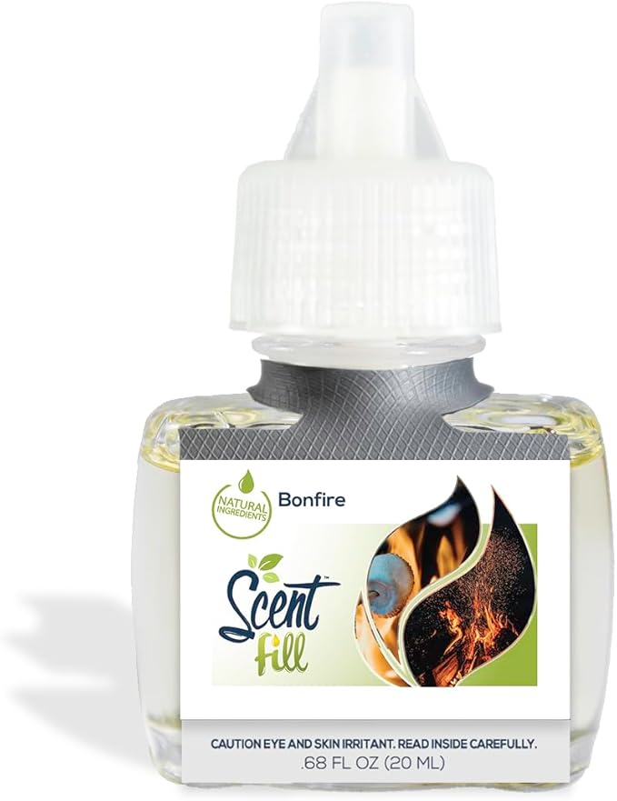 Scent Fill Bonfire Plug in Air Freshener Starter Kit, 2 Refills + Diffuser