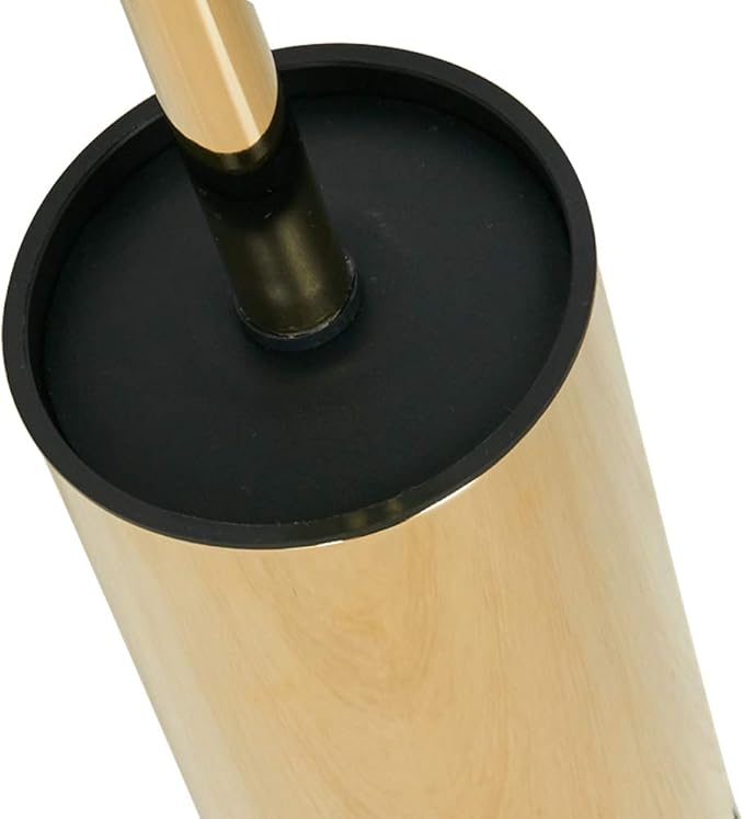 SUNTAI Round Toilet Brush Holder Stainless Steel 304 Bathroom Accessory Standing for Bathroom, Gold