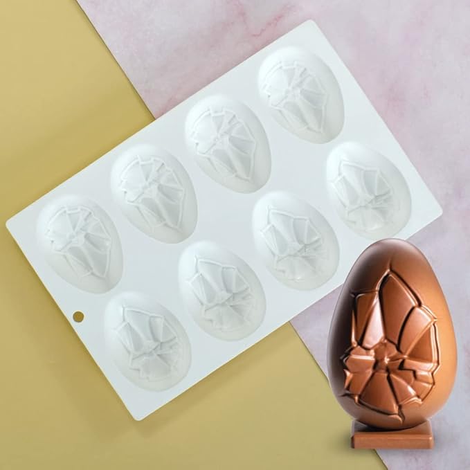 Mostsom Silicone Mold - Easter Egg Shaped Cake & Chocolate Mold, Non-stick Muffin & Cupcake Moulds for Easter Party