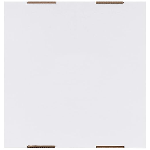 BOX USA 40 or 50 Gallon Corrugated Cardboard Trash Can and Recycling Bin Lids (10-Pack) 18"L x 18"W x 3"H, White, Reusable and Disposable Garbage Lid for Parties and Outdoor Events