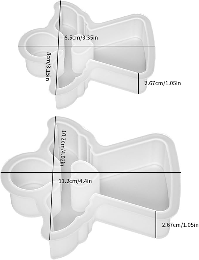 2PCS Heart Angle Silicone Molds, Cute Angle Shape Molds for Resin Candle Concrete, Creative Love Epoxy Resin Casting Clay Plaster Art Craft Gift Making Mold Wall Hanging Valentines Home Decor