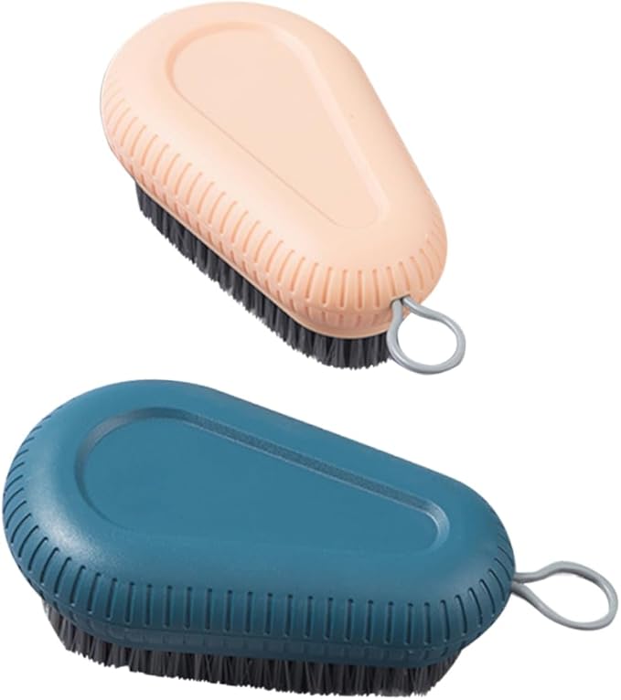 2pcs Portable Laundry Brush Durable Plastic Cleaning Tool for Clothes Lightweight and Compact Design Easy Storage with Hanging Random Color