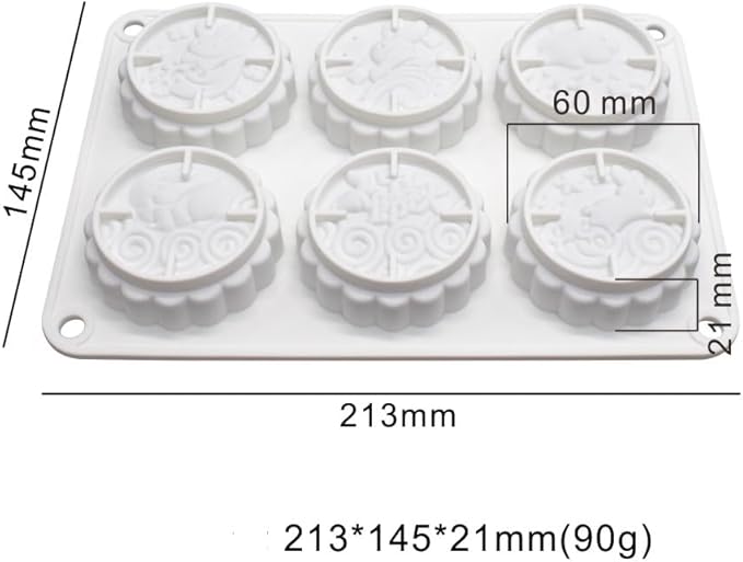 Rabbit Pattern Silicone Cake Mold Handmake DIY Mould Silicone Moulds For Cake Mooncake Mold (Mooncake N_8.52 X5.8 X0.84 inch)