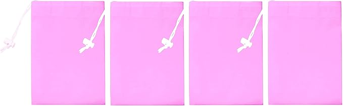 Urban Villa Laundry Bag Canvas|Dirty Clothes Travel Laundry Bag|Machine Washable|Reusable College Hostel Hamper Liner Bag Garments Delicates Drawstring Closure 4 Pack Pink Color|Size 28X36 Inches