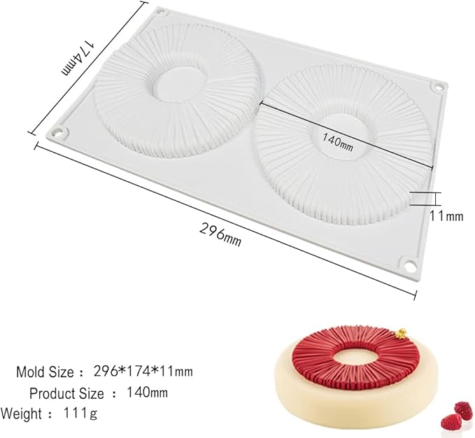mostsom Silicone Donut Molds Non-Stick Donut Pan Food Grade Silicone Pans for Doughnut Baking (Doughnut I)