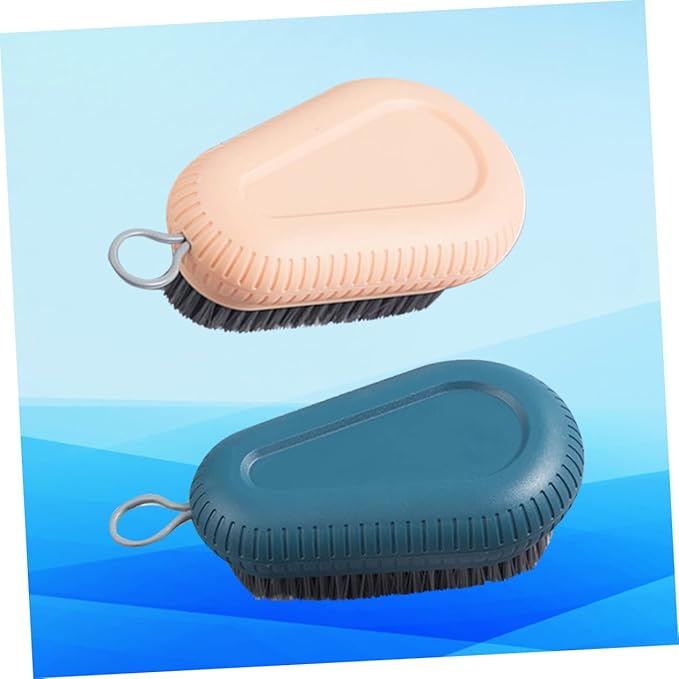 2pcs Portable Laundry Brush Durable Plastic Cleaning Tool for Clothes Lightweight and Compact Design Easy Storage with Hanging Random Color