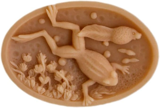 GRAINRAIN Soap Mold Silicone Frog Tadpole Mother (11515) for Soap Making Craft DIY Handmade Chocolate Candy Cake Mold