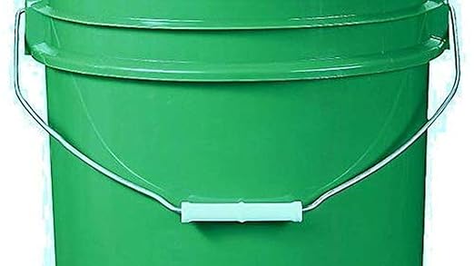 5 Gallon Green Buckets Six (6) Pack | Plastic