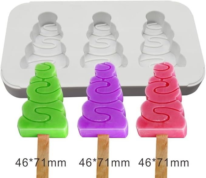Silicone Mold for Cake DIY Baking Chocolate Eco-Friendly Cake Mold Candy Chocolate Cake Mould Baking DIY Kitchen Accessiories (Christmas Tree L_7.76 X4.28 X0.8 inch)