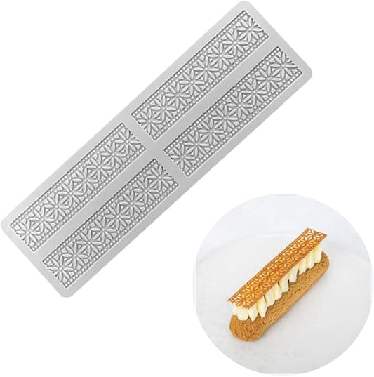 3D Hollow Leaf Fondant Lace Mold Multi Leaves Flower Candy Mold Chocolate Sugar Craft Cake Decoration Cupcake Top (G Flower_10.96 * 3.4 * 0.12inch)