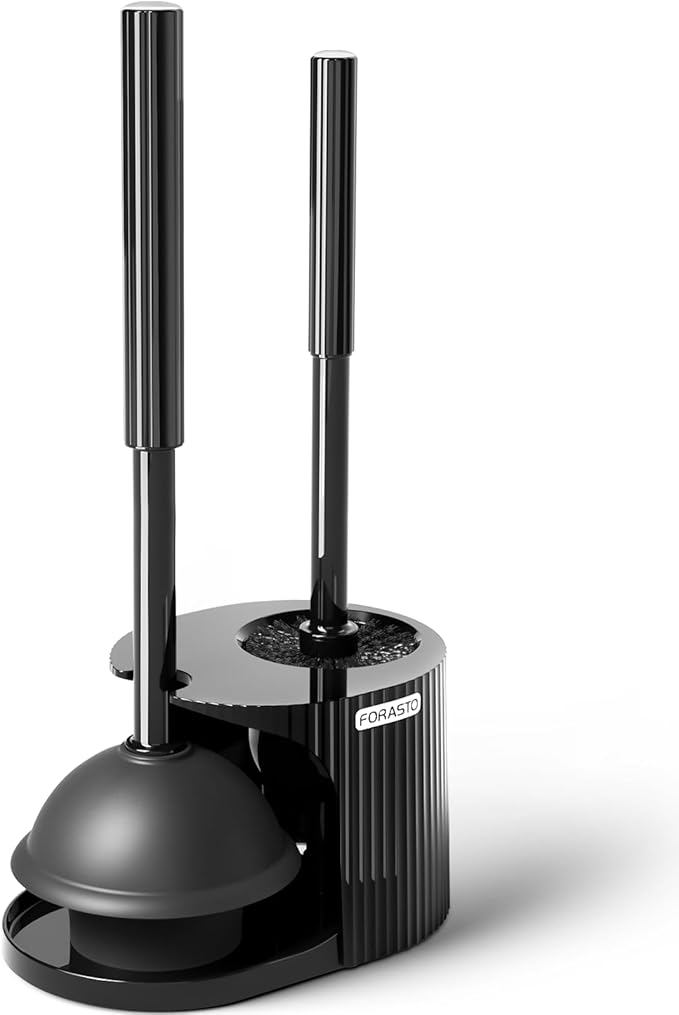 2 in 1 Toilet Plunger and Brush Set，Extended Handle Plunger，Toilet Bowl Brush Plunger Set, Bathroom Cleaning Tools ，Toilet Brush Plunger Combo，Cleaning Brush，Bathroom Cleaning Supplies