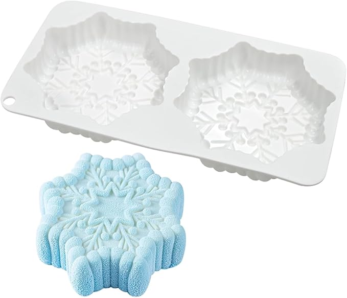 mostsom Silicone Molds for Baking Non-Stick Candy, Chocolate, Cookie, Oreo, Mini Soap, Pudding, Jello, Muffin, Dog Treats Ideal for Cupcakes, Ice Cubes, and Jelly Mold (E_ SnowFlower)