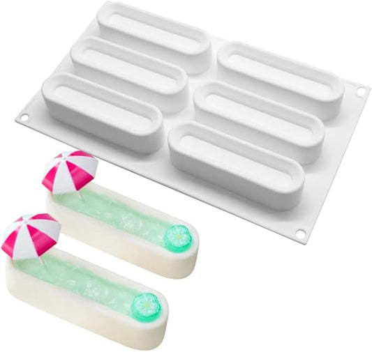 mostsom Silicone Molds Baking Mold for Mousse Cake, Silicone Mold for Chocolate, French Dessert Mold for Pastry Chocolate, Reusable Non-Stick Easy Release Baking Molds (A_ Ellipse)