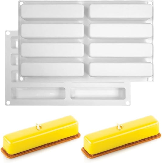 Long Square Shape Bar Mold Energy Bar Maker Silicone Mold for Ganache Jelly Caramels Cookies Pet Treats Baking Mold