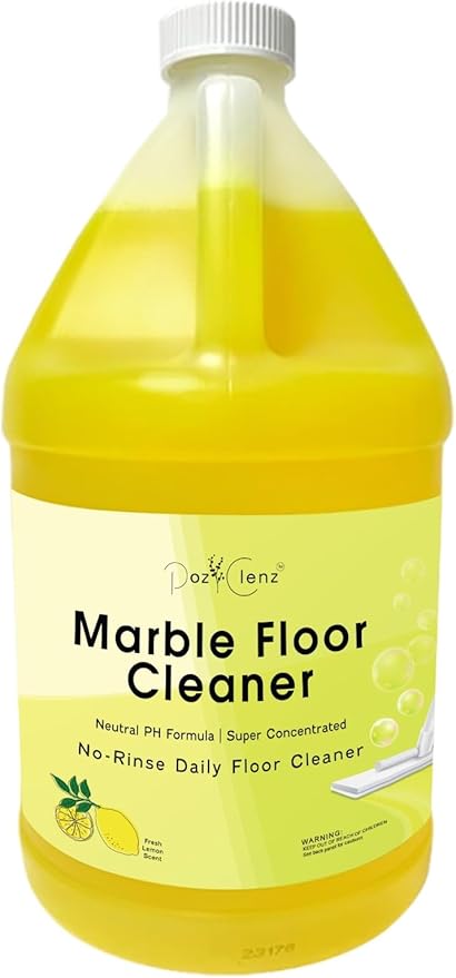 Poz Clenz. Marble & Stone Floor Cleaner (1-Gallon), Refreshes Surfaces, Safe for Natural Stone, Granite, Travertine, Limestone, Terrazzo and More.