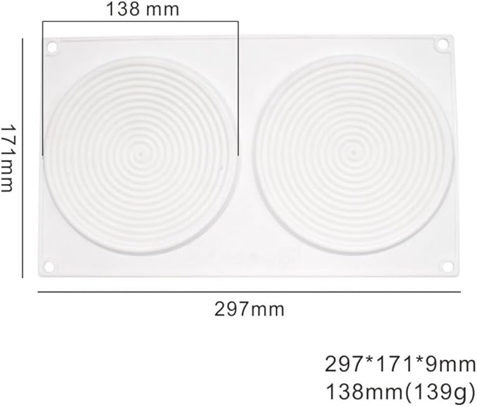Round Spiral Shaped Cake Silicone Baking Mold DIY Spiral Silicone Candy Mould (Round Spiral B_11.88 X6.84X 0.36 inch)