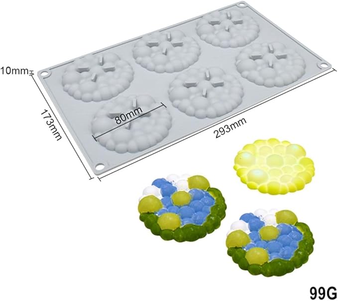 Silicone Mold Chocolate Decorating Mould DIY Cake Mousse Molds Baking Accessories Reusable Tools (Cloud O_11.72 X6.92 X0.4inch)