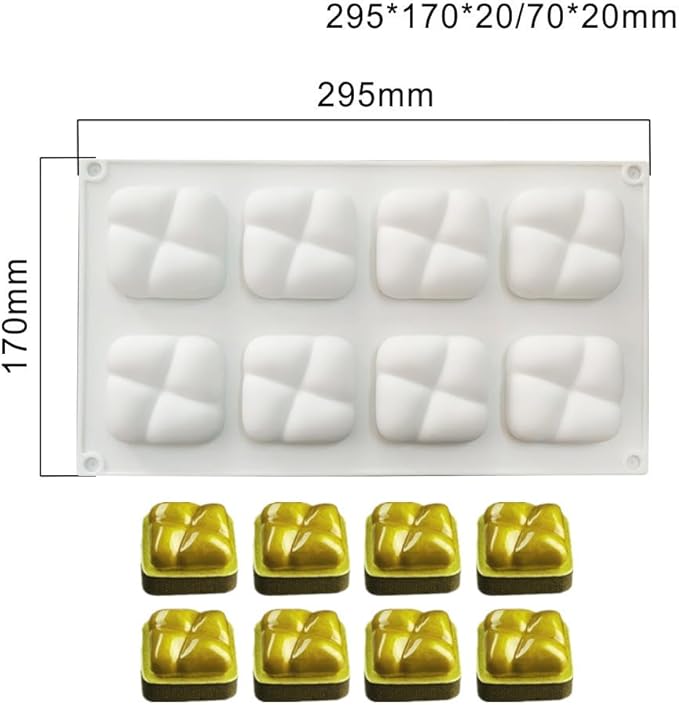 mostsom Silicone Molds Baking Mold for Mousse Cake, Silicone Mold for Chocolate, French Dessert Mold for Pastry Chocolate, Reusable Non-Stick Easy Release Baking Molds (J_ Stone)