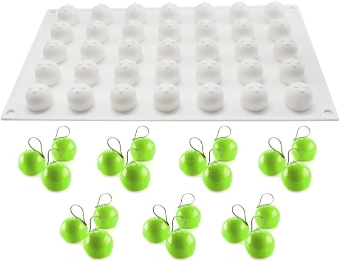 Silicone Mold Chocolate Decorating Mould DIY Cake Mousse Molds Baking Accessories Reusable Tools (Round D_11.72 X6.88 X0.8inch)