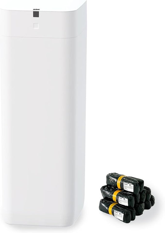 Airdeer L2 Automatic Trash Can, 8 Gallon Self Sealing and Self-Changing Smart Trash Can, Motion Sensor, Touchless Garbage can with lid for Kitchen Office, 6 Refill Bag Rings(White)