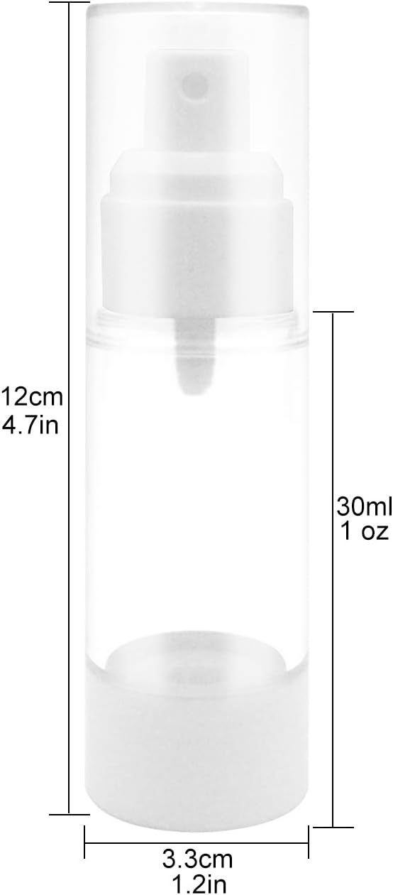 TRENDBOX 30ml / 1oz Airless Spray Bottle Refillable Travel Container for Cosmetic Makeup Water - 4 Pack