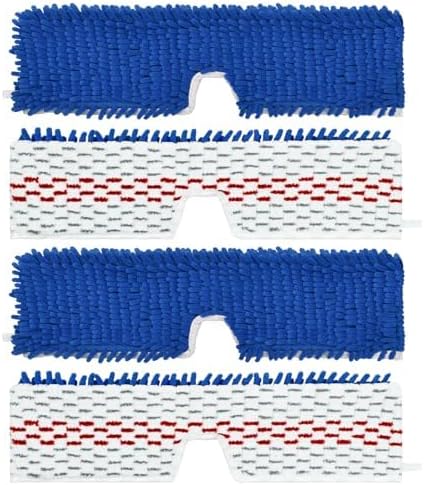 4 Pack Mop Head Replacement Compatible with O-cedar Hardwood Floor 'N More Microfiber Dual or 3-Action Flip Mop Refill Chenille Mop Replace Pads for Ocedar Dual-Action Flip Mop,Reusable & Washable Pad