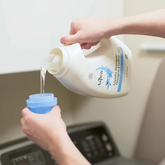 AspenClean Natural Laundry Detergent Unscented - 100% Natural, Organic,Cruelty-Free, Biodegradable - Safe for Babies, Pets & Kids - EWG Certified (ingle Unit)