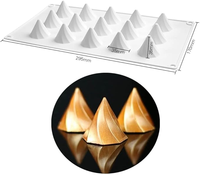 mostsom Silicone Molds Chocolate Molds Candy Cookie Chocolate Molds, Perfect Molds for Chocolate Covered Oreos, Cupcake, Candy, Pudding, Mini Soap Making (Peaks C)