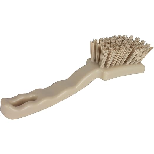 SPARTA 41395EC25 Plastic Scrub Brush, Detail Brush, Kitchen Brush With Hanging Hole For Cleaning, 7 Inches, Tan