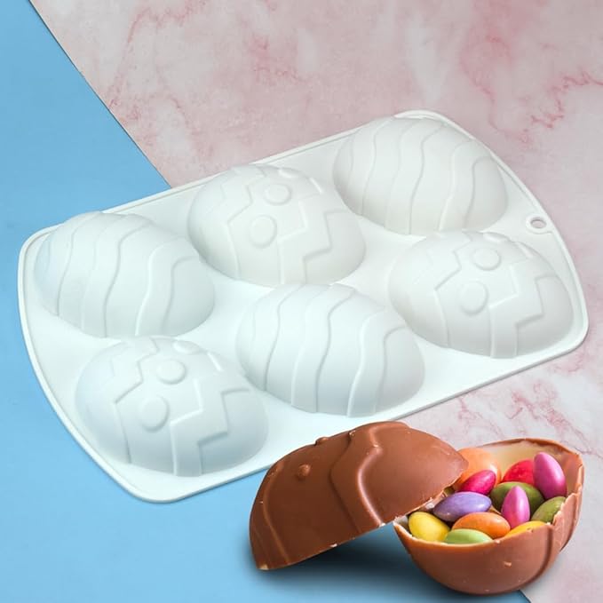 Silicone Mold Chocolate Decorating Mould DIY Cake Mousse Molds Baking Accessories Reusable Tools (Egg N_11.84 X7 X1.28inch)