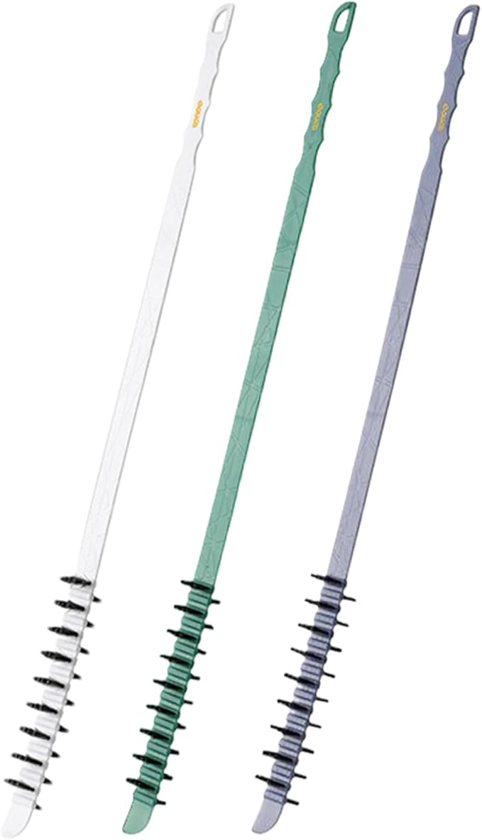 3Pcs Washing Machine Cleaning Brush, Flexible Nylon Bristles Laundry Brush, 0.8x23.6in Effective Reusable Cleaning Tool for Washing Machine Drums Wash Cleaner Front Load Washer Cleaner