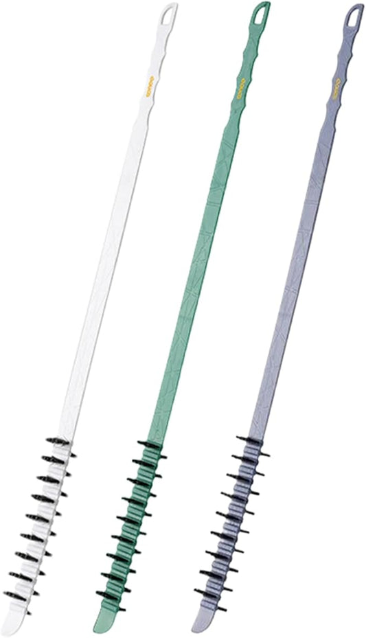 3Pcs Washing Machine Cleaning Brush, Flexible Nylon Bristles Laundry Brush, 0.8x23.6in Effective Reusable Cleaning Tool for Washing Machine Drums Wash Cleaner Front Load Washer Cleaner