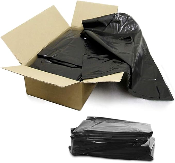 Dualplex 64-65 Gallon Black Trash Bags for Toter, 1.5 Mil Garbage Bag 50 Bags Per Case 50" X 54"