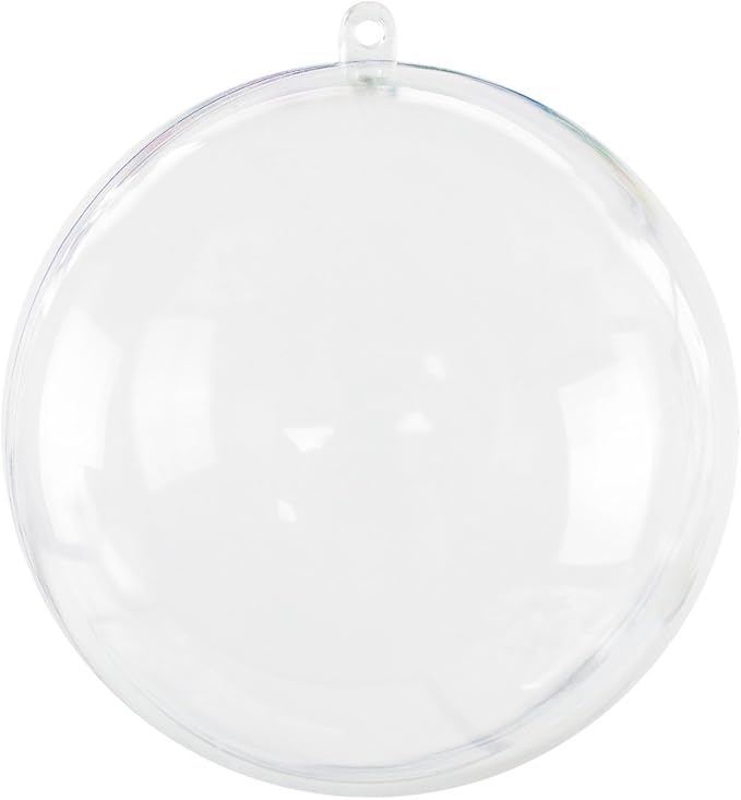 Super Z Outlet Clear Plastic Acrylic Bath Bomb Mold Shells Molding Balls Kit (100mm, 12 Pack)