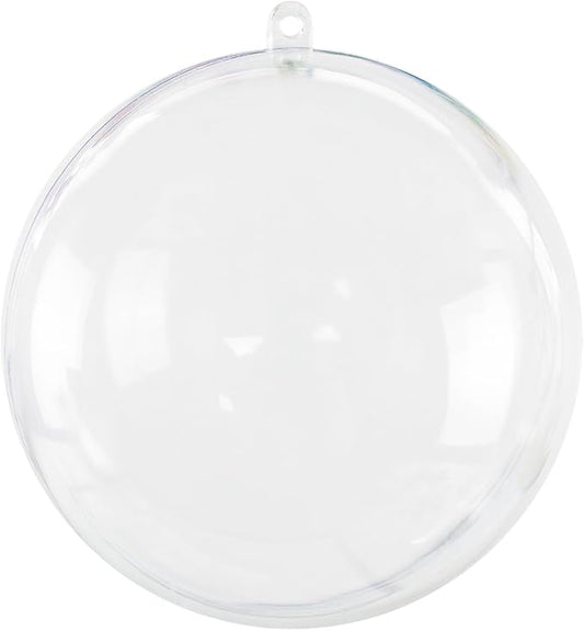 Super Z Outlet Clear Plastic Acrylic Bath Bomb Mold Shells Molding Balls Kit (100mm, 12 Pack)