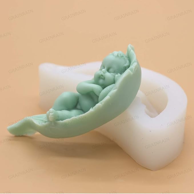 Grainrain Soap Mold Silicone Craft Baby Soap Making Mould Candle Resin DIY Handmade Mold (12288)