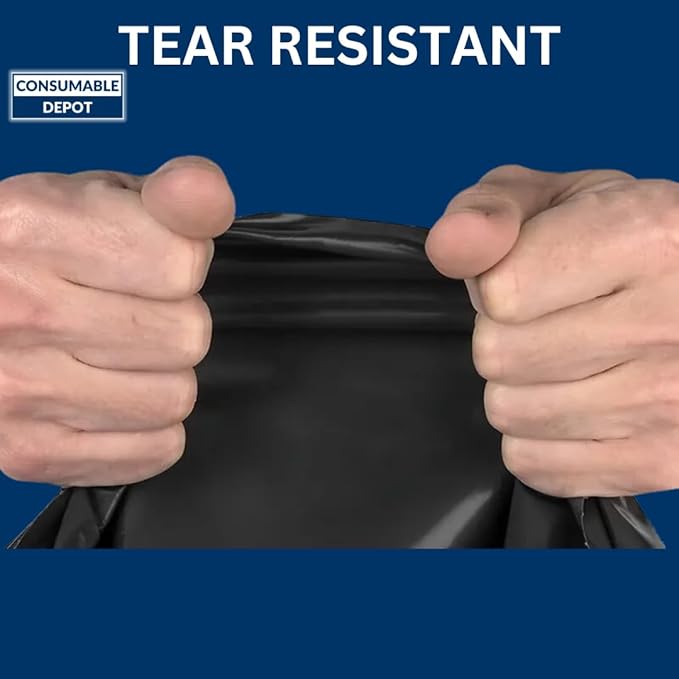 60 Gal Trash Bags | 200 Count | 38" X 60" Black Extra-Large Garbage Bags for Outdoor Use