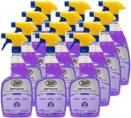 Zep Zeptastic All-Purpose Cleaner and Degreaser - 32 oz (Case of 12) 325712 - Refreshing Lavender Fragrance, Cuts Through Grease and Grime, Powerful No Rinse Formula