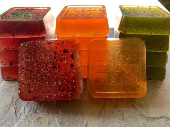 (30-Pack) DIY Handmade Soap Molds, Baking Molds, Cupcake Liners - 100% Handmade Square Silicone - - Microwave, Oven, Refrigerator, Freezer and Dishwasher Safe for Homemade Craft(Purple, Pink, Blue)