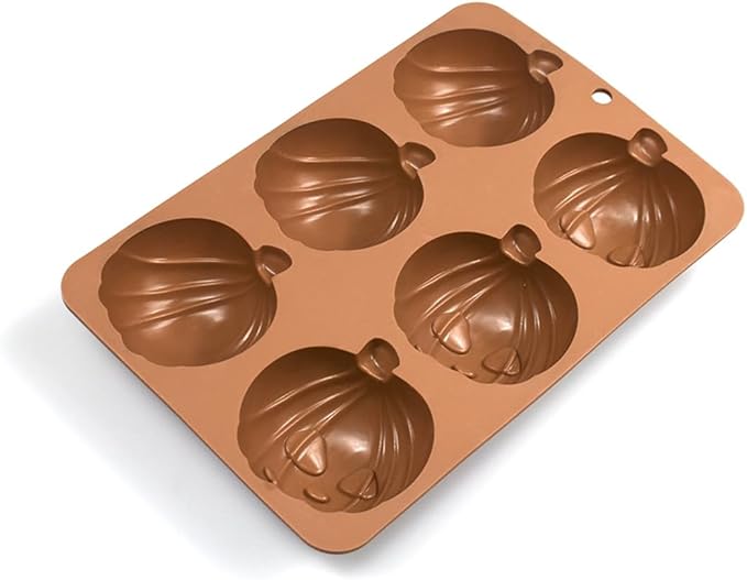 mostsom Chocolate Molds Halloween Molds Silicone for Chocolate 3D Non-Stick Halloween Baking Candy Gummy Mold Pumpkin Shapes Mold (G_ 8.60x5.80x1.24 inch)