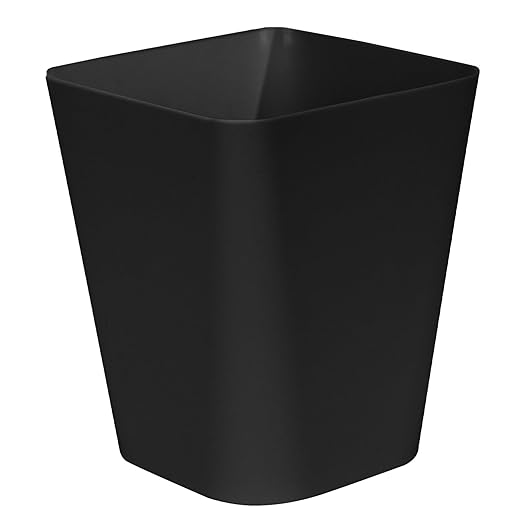 ZXJ Small Trash Can - Waste Basketbin - 1.8 Gallon -Black - Bathrooms, Laundry Room, Kitchens, Offices