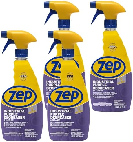 Zep Industrial Purple Cleaner and Degreaser Concentrate - 32 Ounce (Case of 4) R42310 - Easy to Rinse Formula