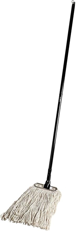 Fuller Brush Wet Mop – Stainless Steel Handle with Hang-Up Hole, Heavy Duty, Durable, Washable, Janitorial Floor Mop