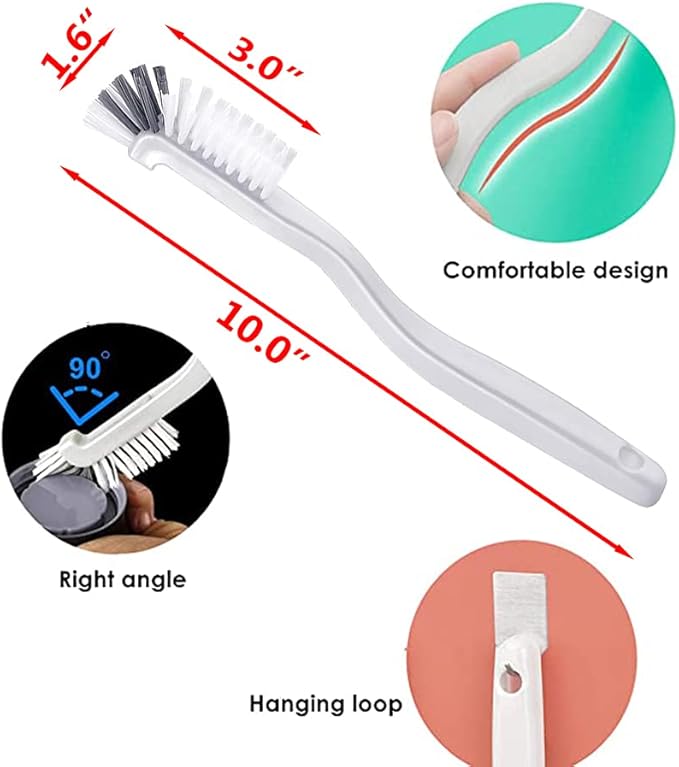 ELANE 10 Pcs Dish Scrub Brush Small Scrub Brushes for Cleaning,Kitchen Scrub Brush for Dishes,Corner Scrub Brush