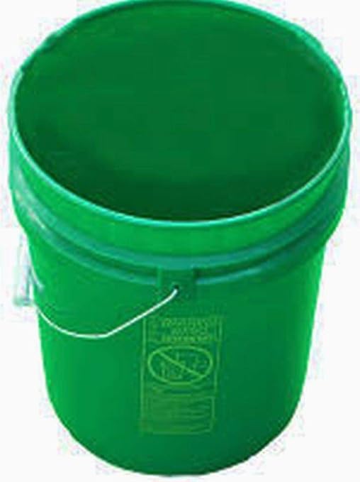 5 Gallon Green Buckets Six (6) Pack | Plastic
