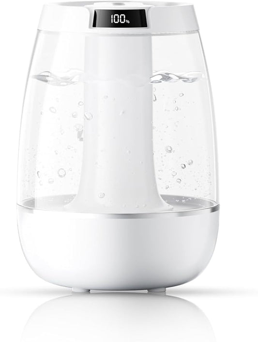3L Cool Mist Humidifier for Bedroom, Home & Office - Large Capacity, Quiet, Auto Shut-Off, Waterless Protection - Ultrasonic Air Humidifier for Plants & Dry Air