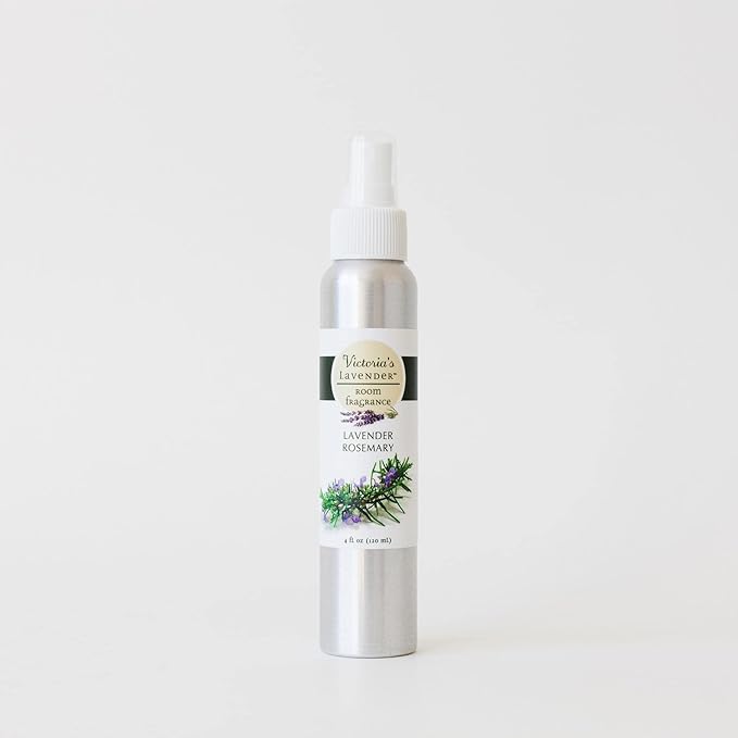 Victoria's Lavender Room Spray, All Natural Home Essential Oil Concentrated Room Fragrance, Air Freshener, Bathroom Odor Eliminator - Made in the USA, Lavender Rosemary - 1 Pack (4 Fl Oz)