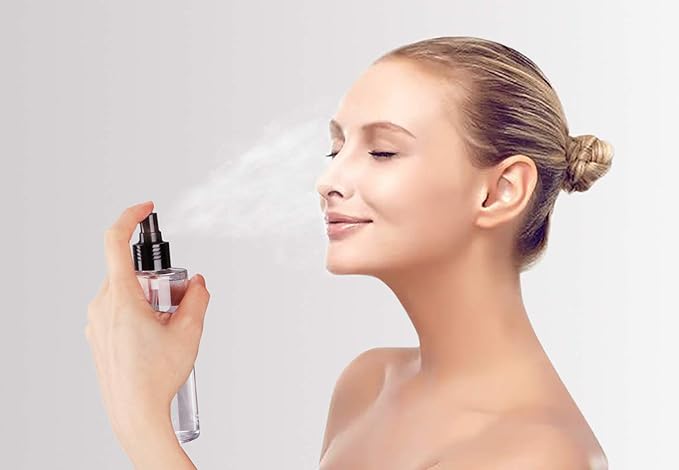 Yebeauty Empty Spray Bottles for Essential Oils, 3.4oz Refillable Clear Plastic Misting Spray Bottles Atomizer Fine Mister Spray Bottle for Beauty Products, Cleaning, Pack of 2